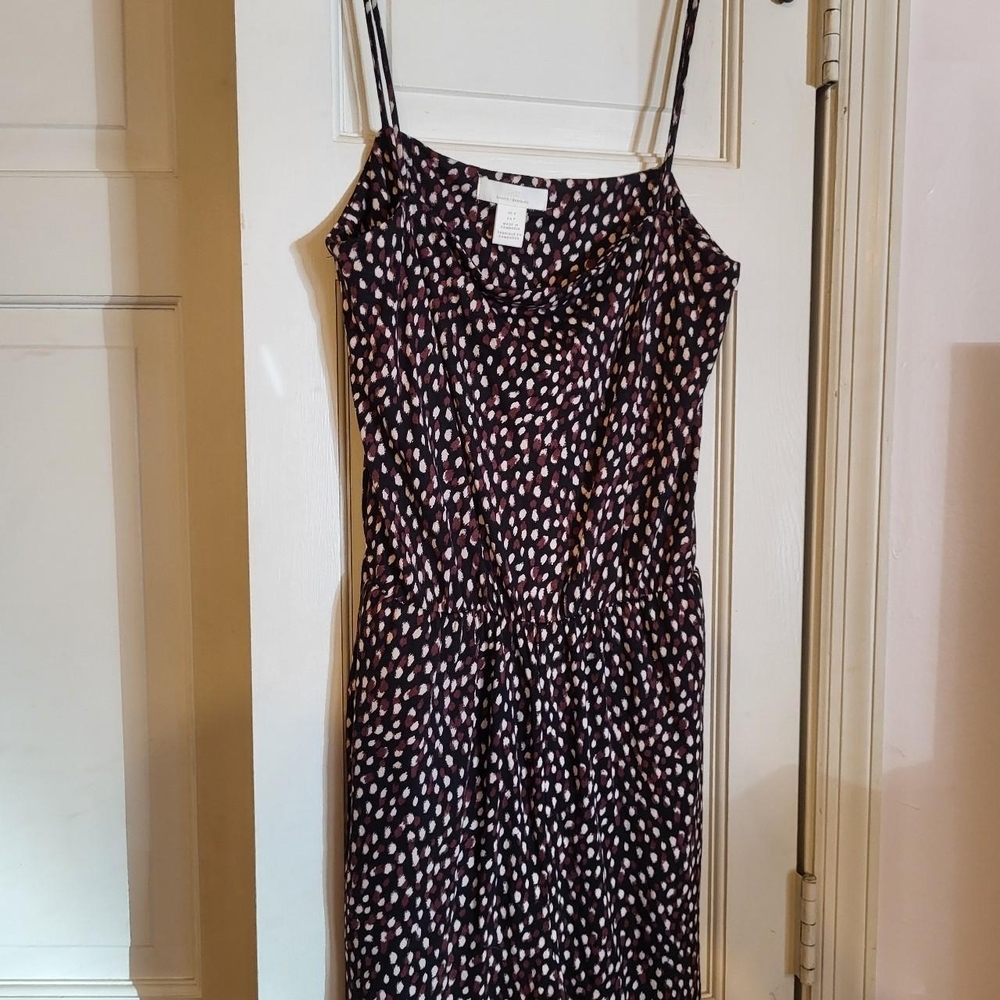 H&M Black, White, And Brown Patterned Jumpsuit